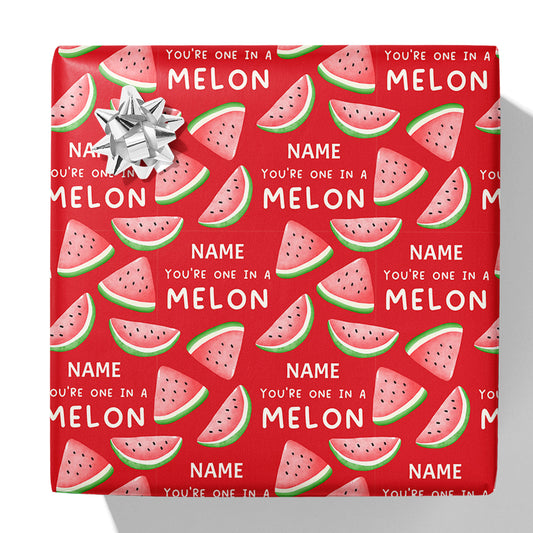 You're One in a Melon Name Gift Wrap