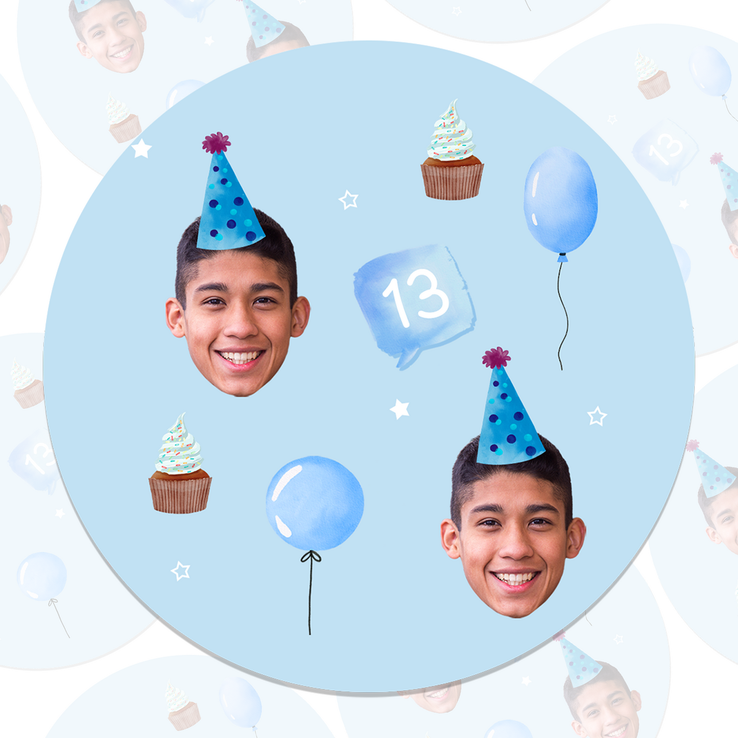 Birthday Party Hat Sticker Sheet