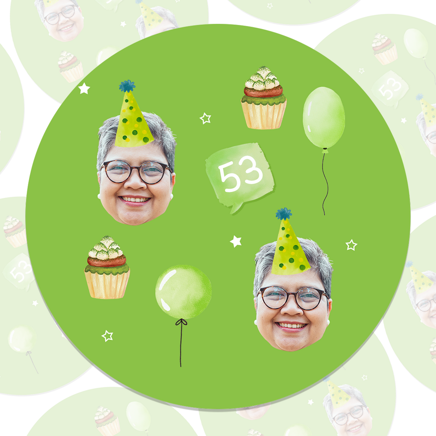 Birthday Party Hat Sticker Sheet