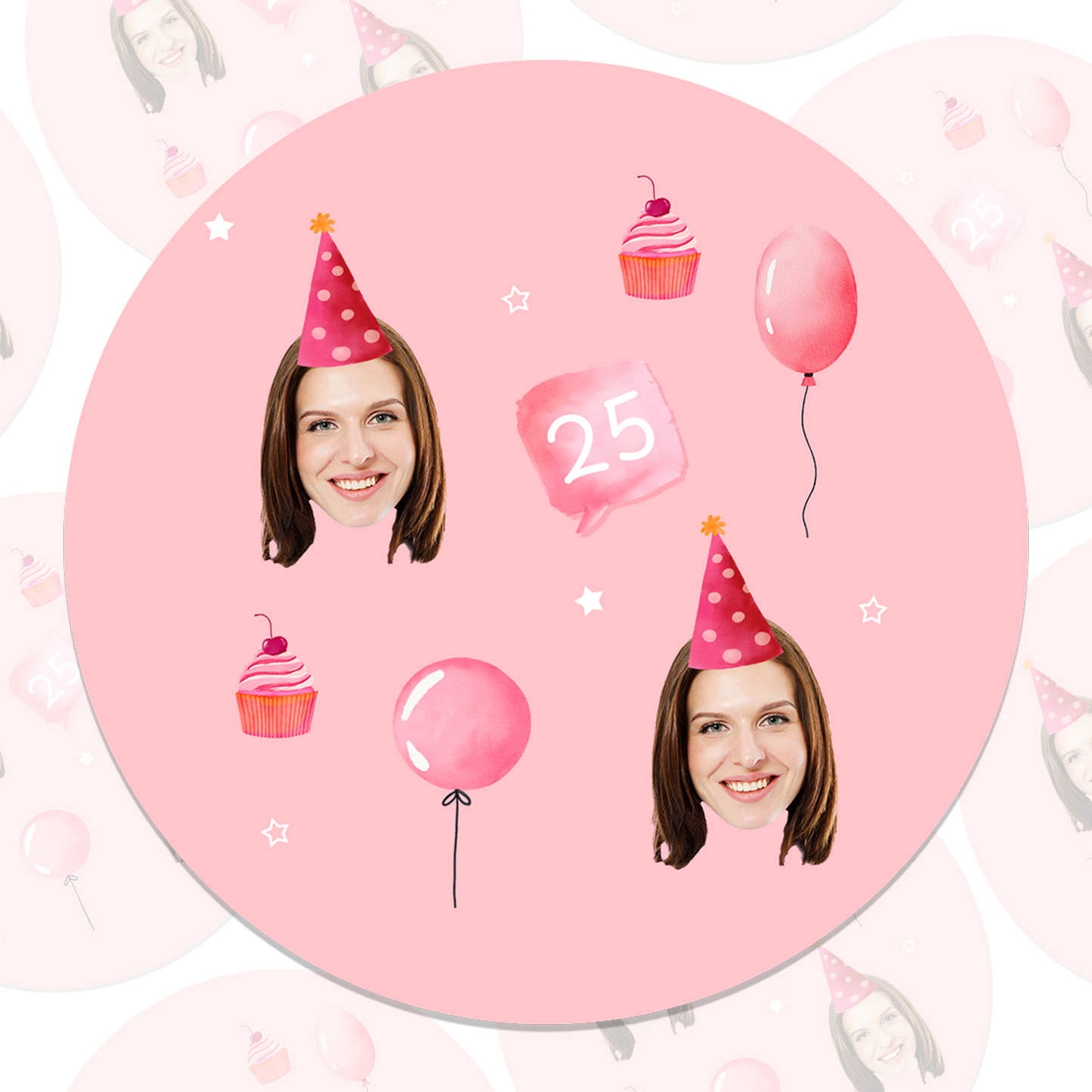 Birthday Party Hat Sticker Sheet