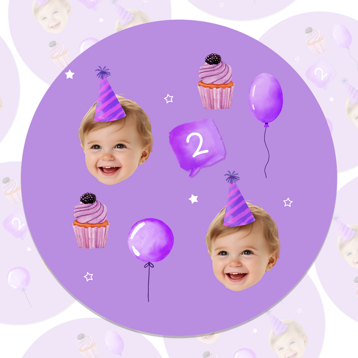 Birthday Party Hat Sticker Sheet