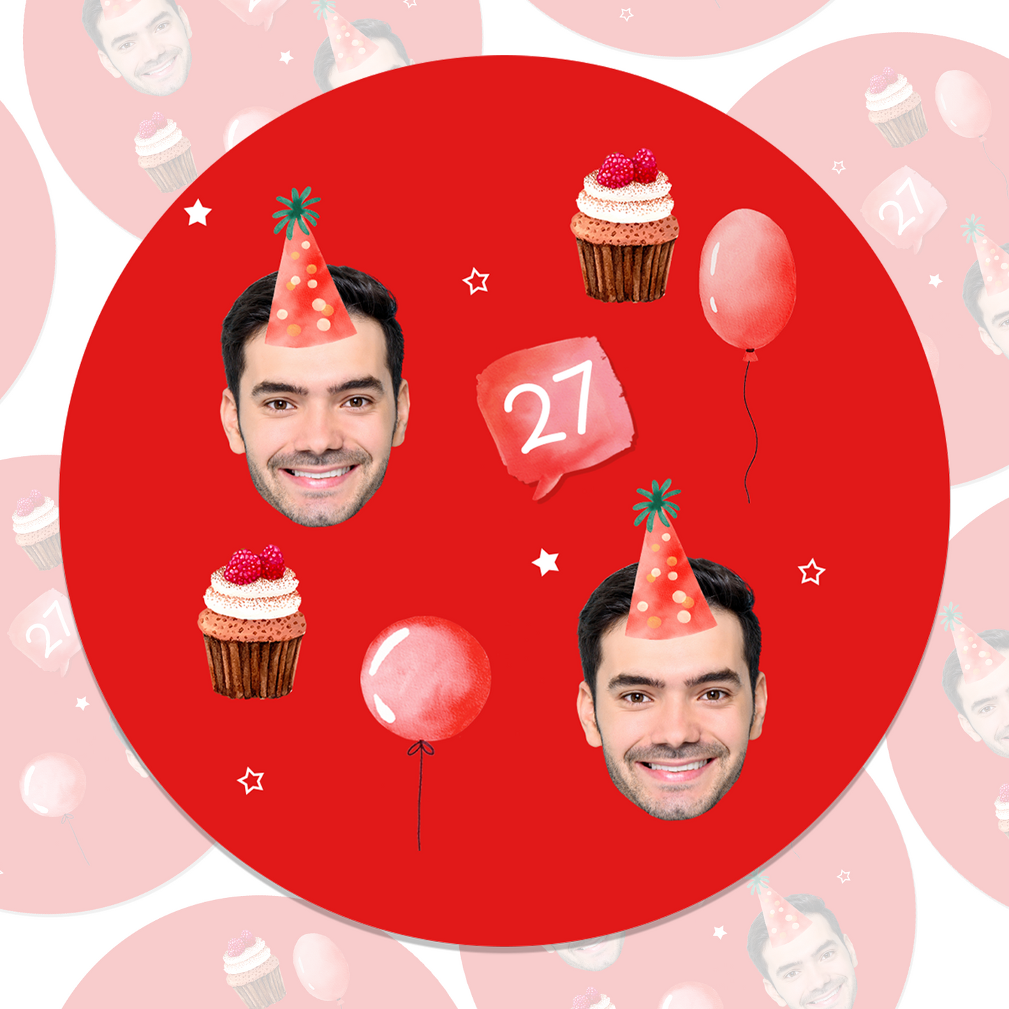 Birthday Party Hat Sticker Sheet