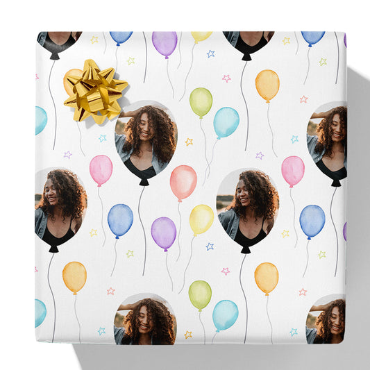 Pastel Balloons Photo Gift Wrap