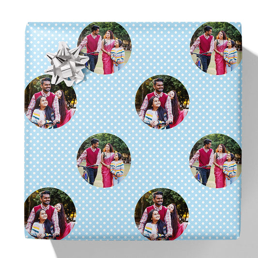 Pastel Spotty Photo Gift Wrap