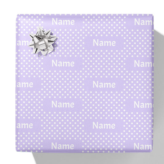 Pastel Spotty Name Gift Wrap