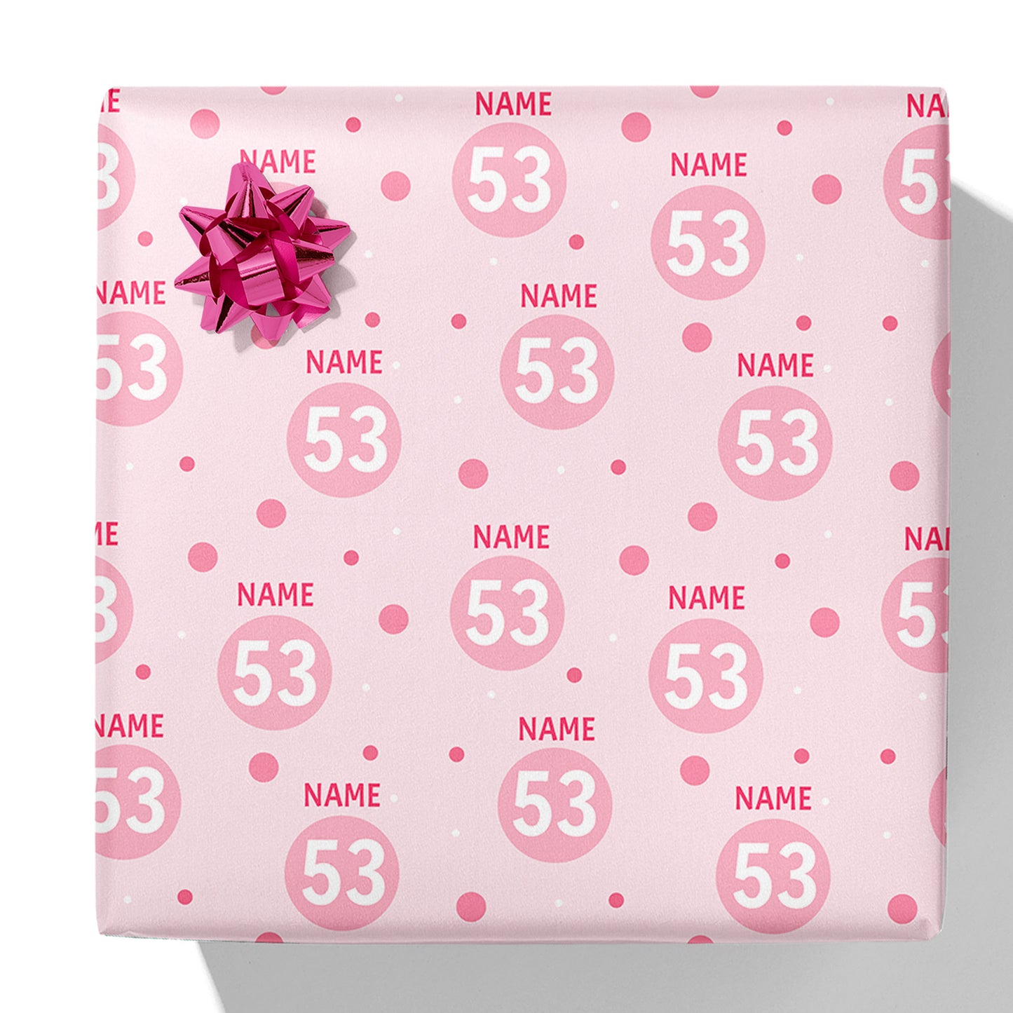 Polkadot Age and Name Gift Wrap