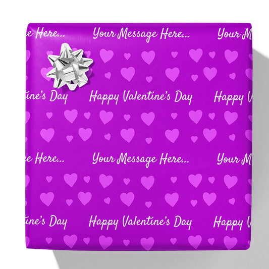 Valentine's Day Hearts Message Gift Wrap