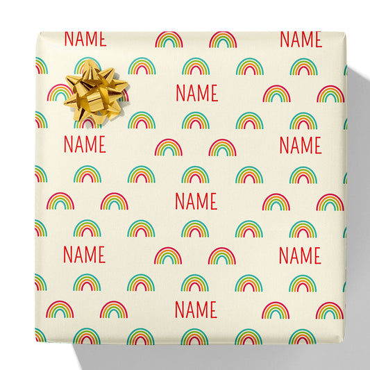 Rainbows Name Gift Wrap