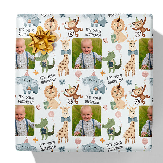 Safari Party Photo Gift Wrap