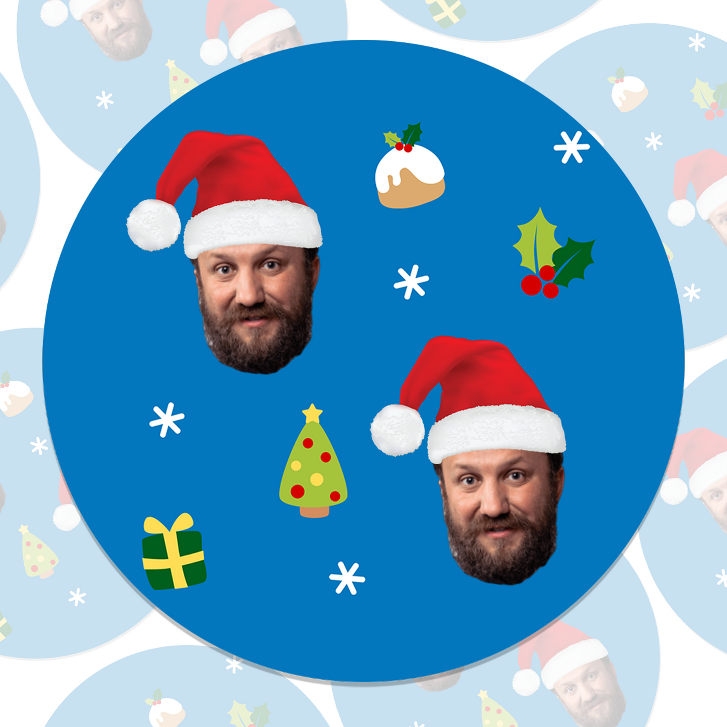 Santa Hat Christmas Sticker Sheet
