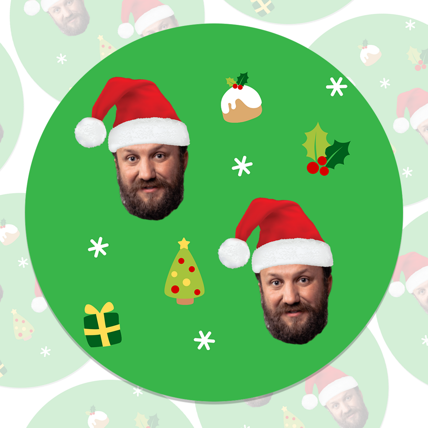 Santa Hat Christmas Sticker Sheet