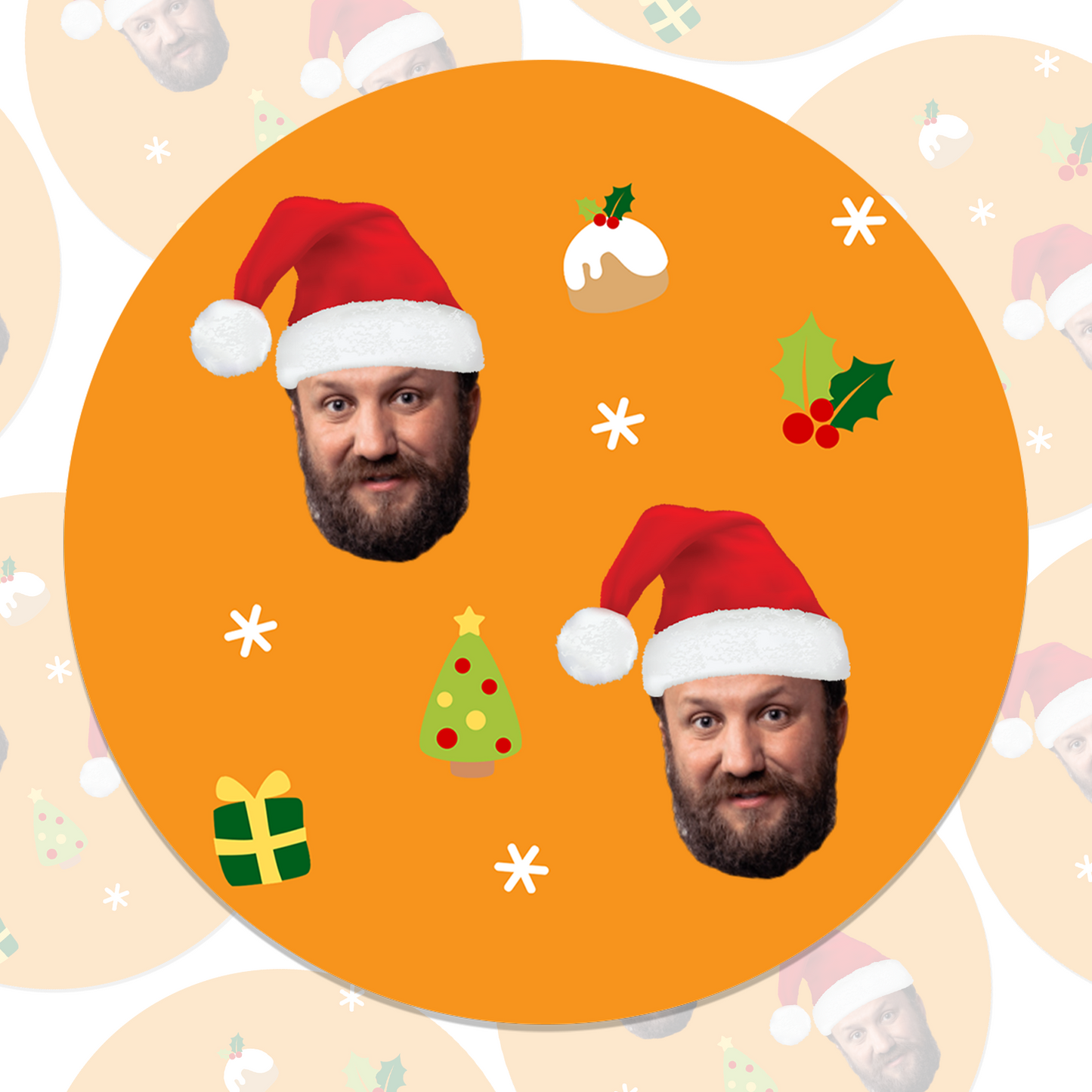 Santa Hat Christmas Sticker Sheet