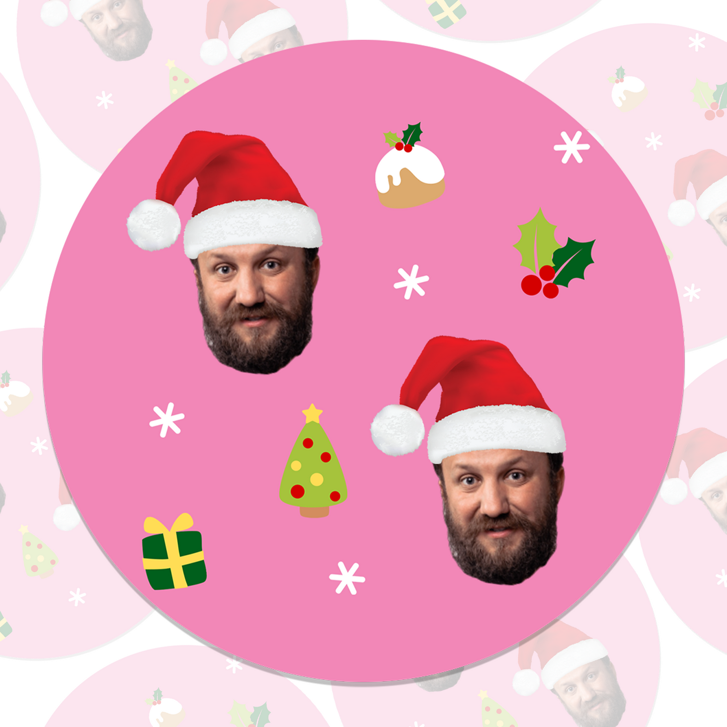 Santa Hat Christmas Sticker Sheet