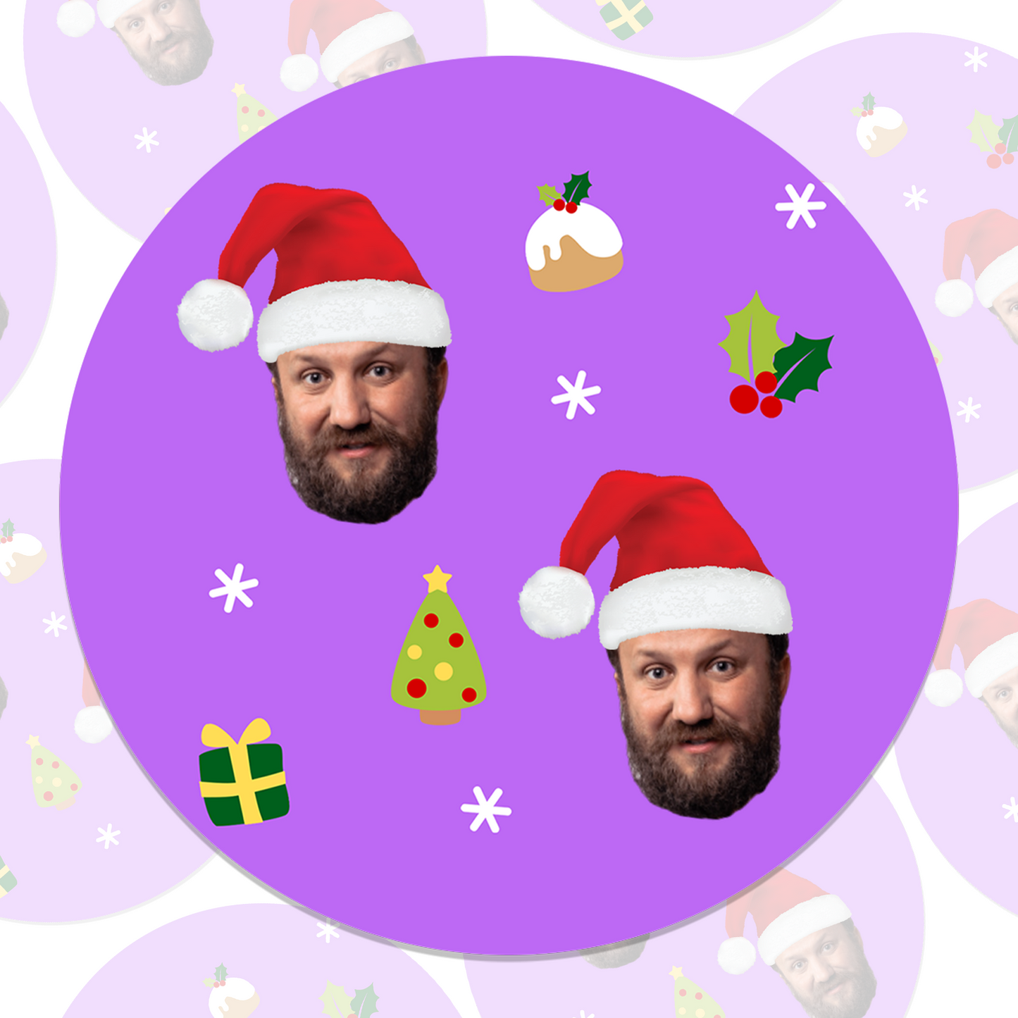 Santa Hat Christmas Sticker Sheet