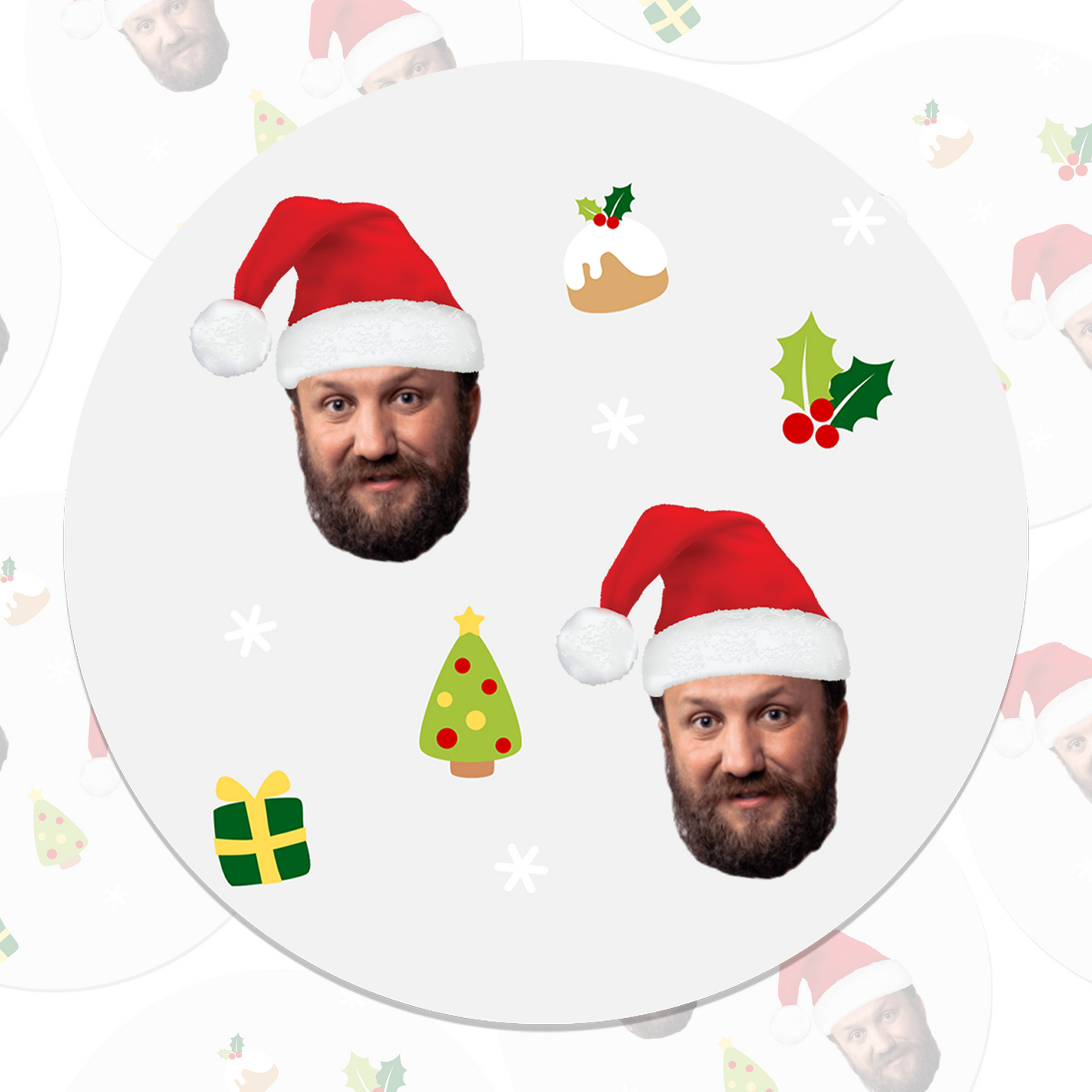 Santa Hat Christmas Sticker Sheet
