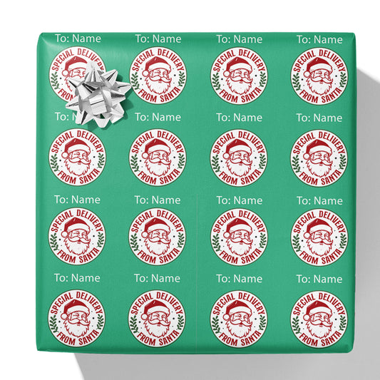 Special Delivery From Santa Text Gift Wrap