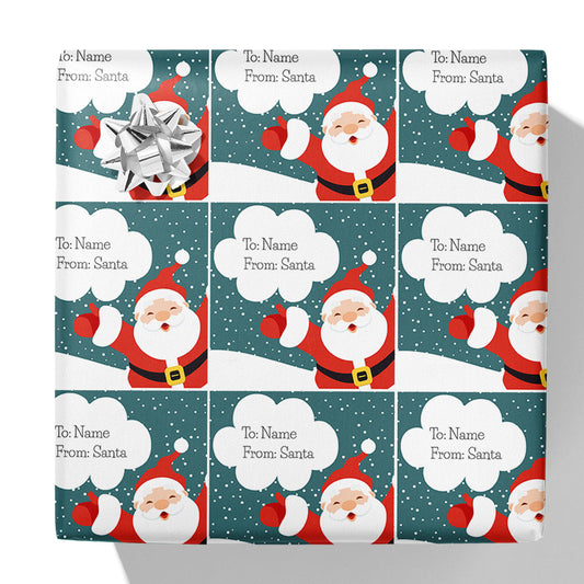 To and From Santa Name Gift Wrap