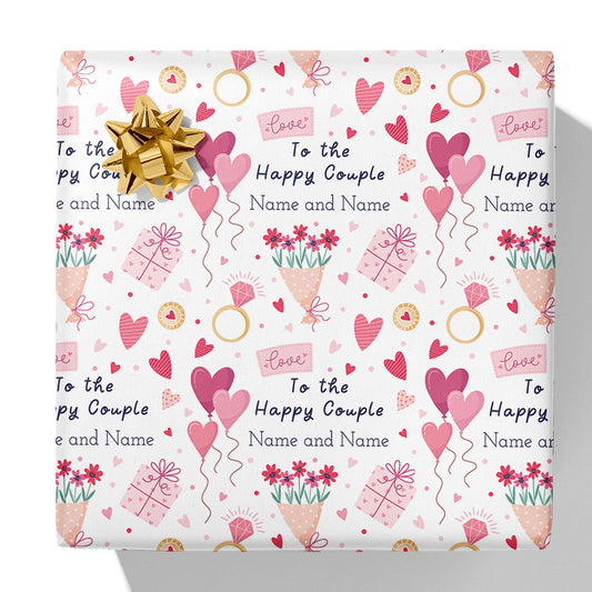 To the Happy Couple Name Gift Wrap